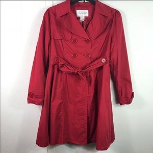 Chadwick’s red lightweight peacoat